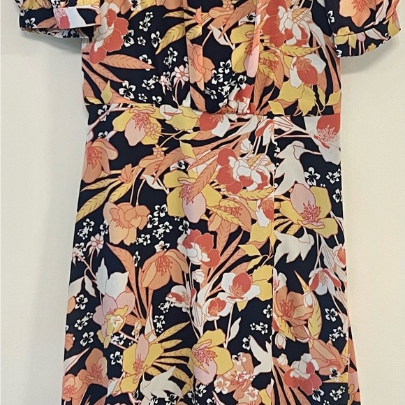 JULIA JORDAN
​Floral Mockneck Midi A-Line Dress Size 2 - Picture 2 of 4
